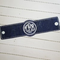 In the Hoop Bracelet with Monogram Embroidery Design